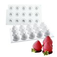 thumbnail image 2 of Billuyoard Molde de silicona para tartas de 15 cavidades, molde con forma de fresa, herramienta para hornear para DIY, Mousse, pastel de Chocolate Herramientas y accesorios para hornear Billuyoard HA035644-00, 2 of 6