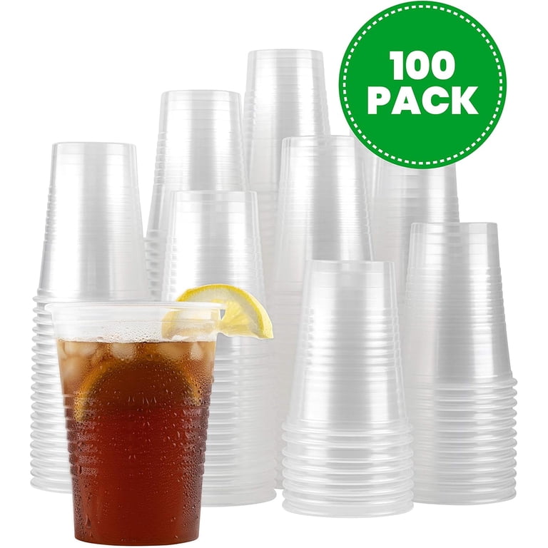 50 count oz plastic wine glass silver rim 16 Glasses, 12 oz. Clear with Silver Elegant Stemless Plastic Wine Glasses