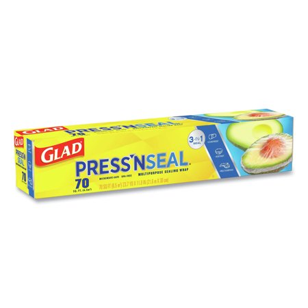 Glad 70441 Press n Seal Food Plastic Wrap  70 Square Foot Roll  12/carton