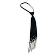 thumbnail image 4 of Corbata para Mujer Elegante con Diseño de Perlas y Borlas Accesorio Reutilizable Preanudado Confeccionado en Poliéster Confortable y Resistente, 4 of 8