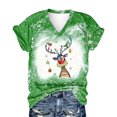 thumbnail image 4 of Camisas de Navidad Para Parejas Para Hombres Y Mujeres, Camisetas de Manga Corta Con Cuello en V Y Alces Holgados Informales de Navidad Odeerbi ODB207816, 4 of 6