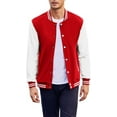 thumbnail image 2 of Men's  Varsity Jacket Causal Slim Fit Cotton Baseball Bomber Jackets, 2 of 12