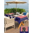 thumbnail image 5 of Outdoor Tablecloth with Umbrella Hole for Patio/Picnic/Party/Camping, Independence Day Waterproof Table Cloth Rectangle Table Cover Washable, Vintage Boots Red Vertical Striped US Flag (54"x 80"), 5 of 8