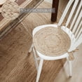 thumbnail image 3 of VHC Brands Jute Chair Pad, Jute Dining Room, Kitchen Chair Pads, Seat Cushion with Ties, Natural Jute Collection, Round 15x15, Natural, 3 of 3