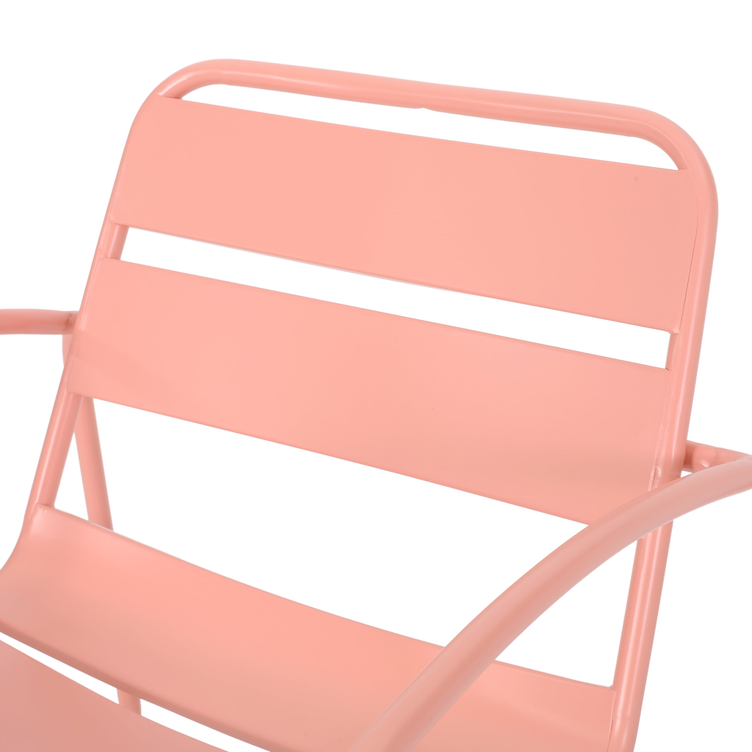 Calvert Outdoor Dining Chair, Set of 2, Matte Coral