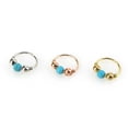 thumbnail image 1 of Turquoise Beaded Ear Bone Nail lip pierce Copper Geometric Nose Rings Clips Lip Body Piercing Stud Earring Jewelry, 1 of 9