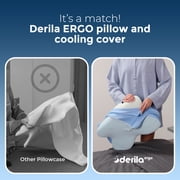 Derila Ergo Pillowcase - Cervical Neck Pillow for Back, Side Sleeper, Memory Foam Pillow Case Only (1 Count)