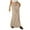 Beige, variant on Wyobmus Women's Linen High Waist Maxi Skirt Elegant Elastic Waistband Solid Color A Line Long Skirts Olive Green