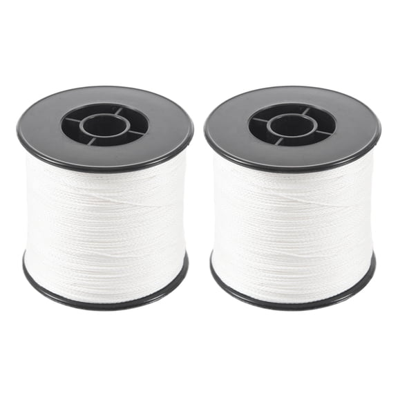 2pcs 500M 100LB 0.5mm Super Strong Braided Fishing Line PE 4 Strands Color:White,2 x Fishing Line,White