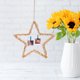 thumbnail image 2 of Colgador de cuadros con forma de estrella de mimbre tejido para colgar en la pared, soporte para marcos de cuadros, soporte para exhibir cuadros para el hogar, colgador de cuadros tejido, 2 of 8
