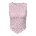 thumbnail image 4 of jobturf Floral Lace Tank Tops for Women Asymmetric Hem Slim&nbsp;Fitted Sleeveless Shirts Going Out Summer Blouses Beach Vacation Outfits S-XL, 4 of 6