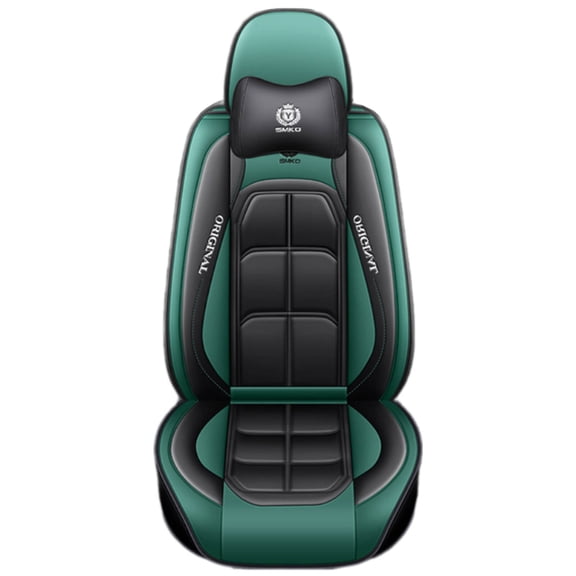 AUQ 3Pcs Car Seat Covers,Artificial Leather Seat Covers for Cars,Automotive Seat Covers,Green