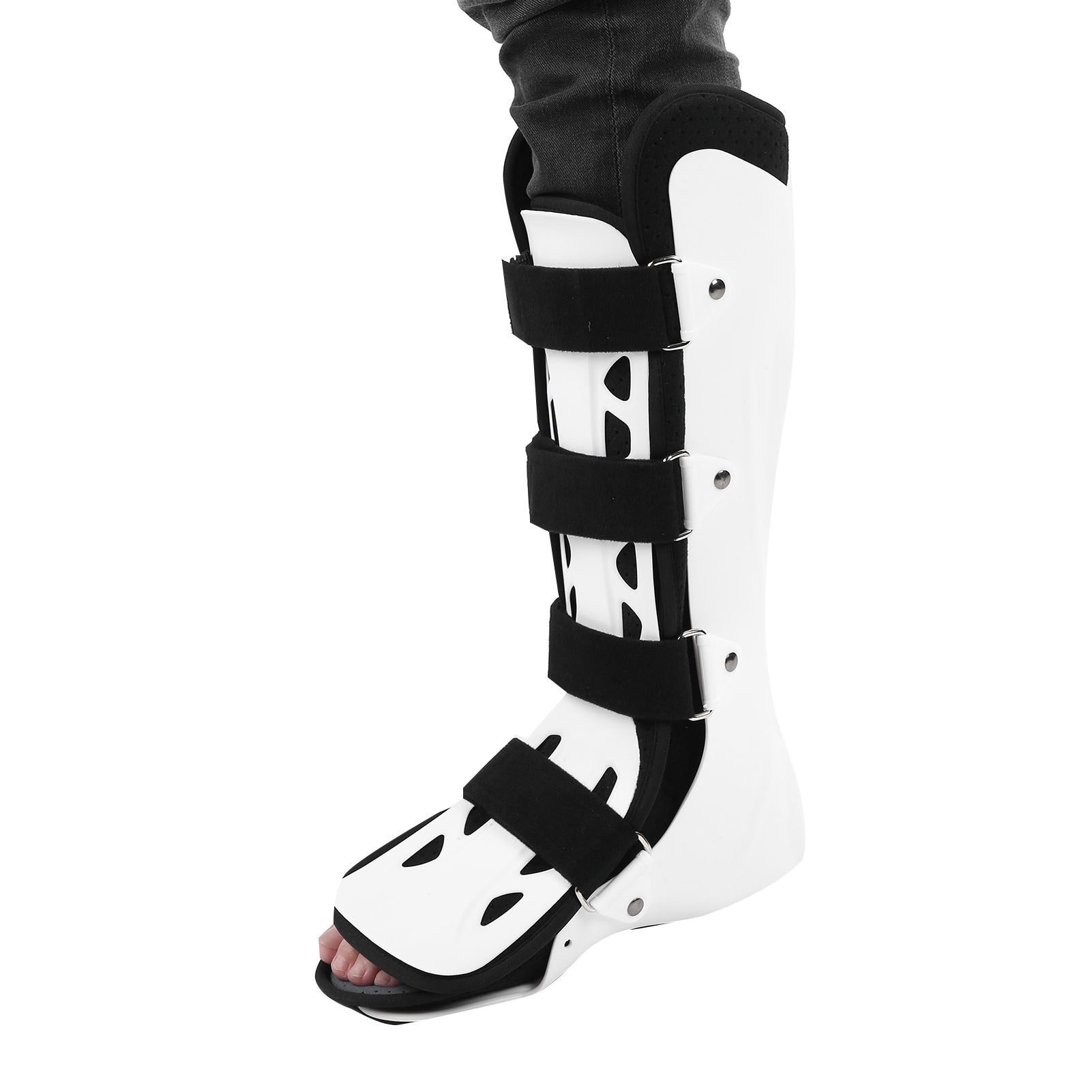 Foot Drop Corrector Porous Ventilated Material Varus Valgus Porous Ventilated Material Ankle Brace Fracture Ankle Joint Fixation Support Single Anti‑Skid, Shock‑Absorbing Ankle Brace