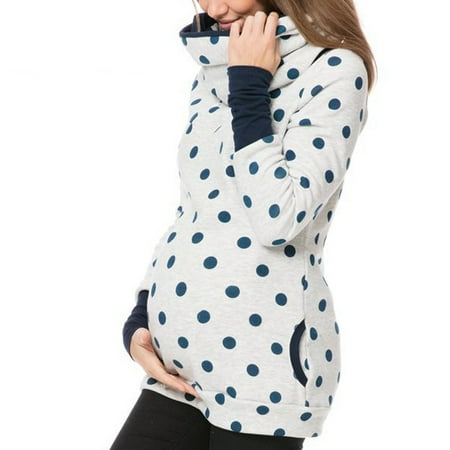 

gakvbuo Maternity Shirts For Women Ladies Maternity Women s Pregnant Mother s Long Sleeve Nursing Pullover Printed Sweater For Pregnant Women+scarf