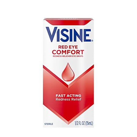 Visine Red Eye Comfort Redness Relief Eye Drops, 0.5 oz