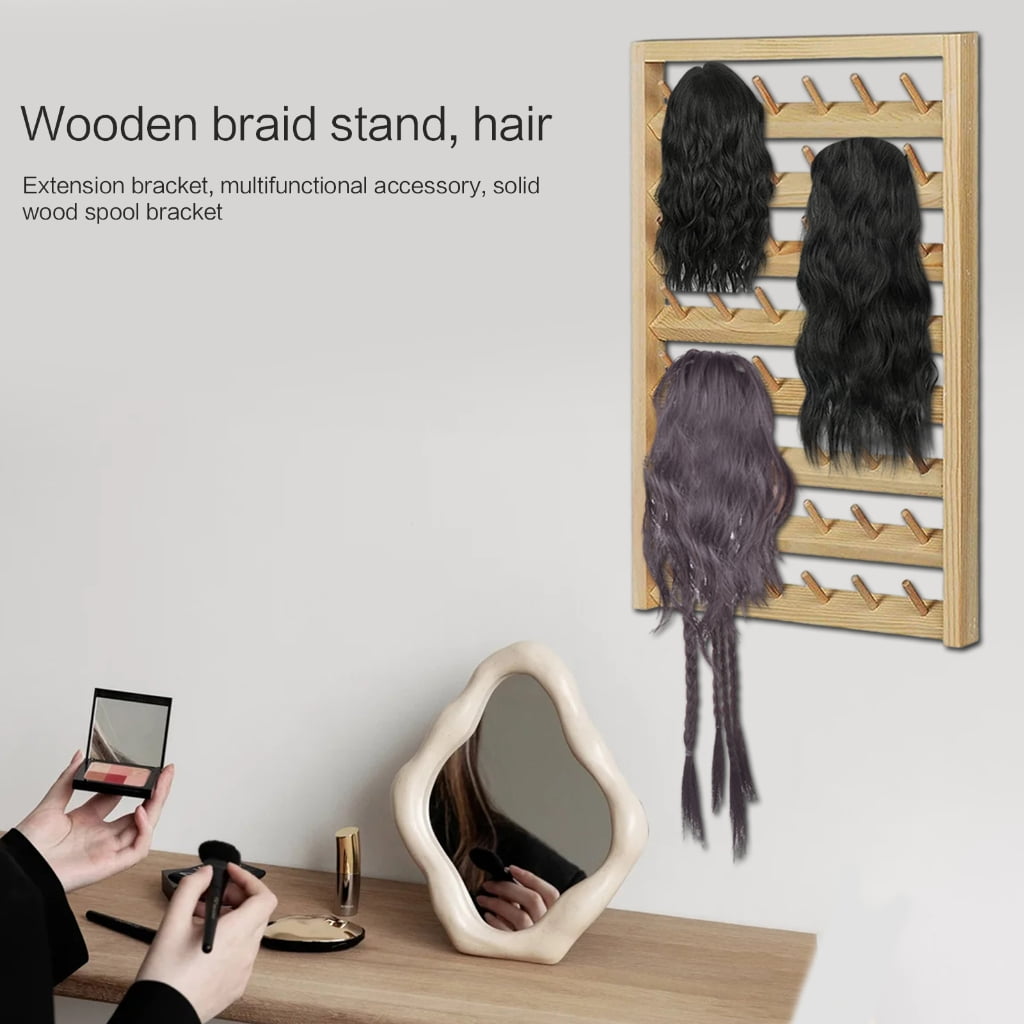 Jesscasday Braiding Rack 48 Spool Wall Mounted Thread Holder Sewing Embroidery Thread Rack