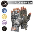 thumbnail image 2 of Glacier Outdoor Ascension Bay Sun Glove Unisex UV Protection Fingerless Summer Gloves, Gray Camo XL, 2 of 3