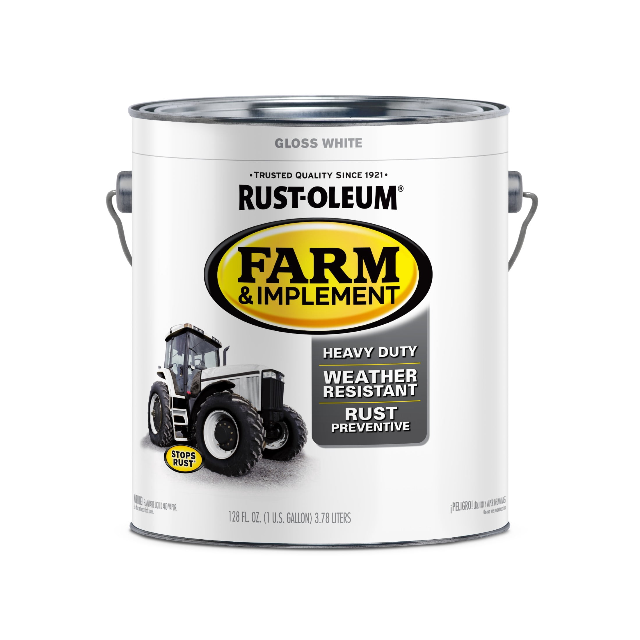 2 Pack, White, Rust-Oleum Specialty Gloss Farm and Implement Paint-280166, 1 gal
