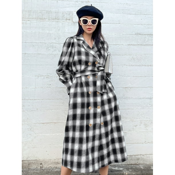 puff sleeve belted shirt dress