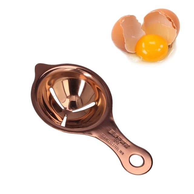 Separador De Huevos De Acero Inoxidable De Separación Rápida, Herramientas Para Hornear Con Filtro De Yema, Diseño De Orificio Para Colgar, Diseño De Boca Puntiaguda Con Mano