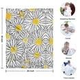 thumbnail image 4 of White Daisy Flower Black Lines Pattern Blanket,Comfortable Soft Flannel Throw Blanket,All Season,Warm Lightweight Blankets for Sofa Bed Couch Living Room Chair,30"x40", 4 of 4