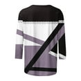 thumbnail image 4 of YanHoo 3/4 Sleeve Tshirts Shirts for Women Plus Size 3/4 Sleeve Tunic Tops Dressy Color Block 3/4 Sleeve Blouse Tops Pullover Crewneck Sweatshirts, 4 of 6