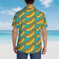 thumbnail image 4 of Sikiie Hot Dogs 8 Print Men's Hawaiian Shirt, Summer Beach Button Pocket Short Sleeve T-Shirt,3X-Large, 4 of 7