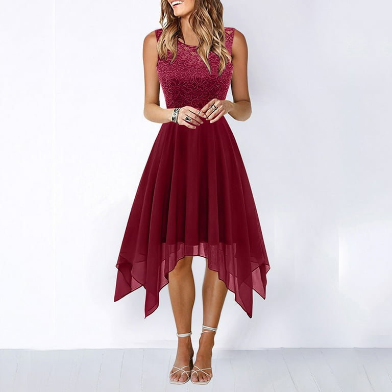 Cocktail and party lace midi dress 2025