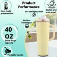 thumbnail image 3 of Insulated Water Bottle 40oz,Stainless Steel Leak Resistant Tumbler with Handle & Lid,Double Wall Vacuum Leakproof Travel Coffee Mug,Spill-proof,Insulated Cups,Reusable Insulated,Gifts for Women & Men, 3 of 11