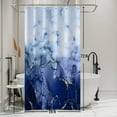 thumbnail image 2 of Purple Shower Curtain, Abstract Marble Shower Curtain for Bathroom Waterproof Fabric Shower Curtain Set with Hooks 72x72 inches, 2 of 7