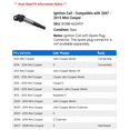 thumbnail image 2 of Ignition Coil - Compatible with 2007 - 2015 Mini Cooper 2008 2009 2010 2011 2012 2013 2014, 2 of 2