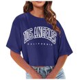 thumbnail image 1 of Soki Womens Tees Clearance Round Neck Graphic Shirts, 1 of 7