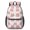Pink Cat Head White Pattern, variant on Multicolor Cat White Pattern 17" Waterproof Oxford School Backpacks for Teens, S-Shape Padded Straps, for School, Travel, Hiking, Camping