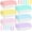 Pastel Rectangle, variant on Pastel Rainbow Mix Color Plastic Tablecloths 6Pcs Disposable Rectangle Table Covers for Bridal Easter Ice Cream Party Decor, 54 x 108 Inch, Multicolor