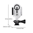 thumbnail image 3 of 60m Waterproof Housing for GO 3S Thumb Cameras With Opticals Glass Lens Sliding Lock Includes Mount Adapters, 3 of 8