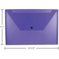 Closure Booklet JAM Paper Plastic Envelope with Snap Closure, Legal Booklet, 9 3/4