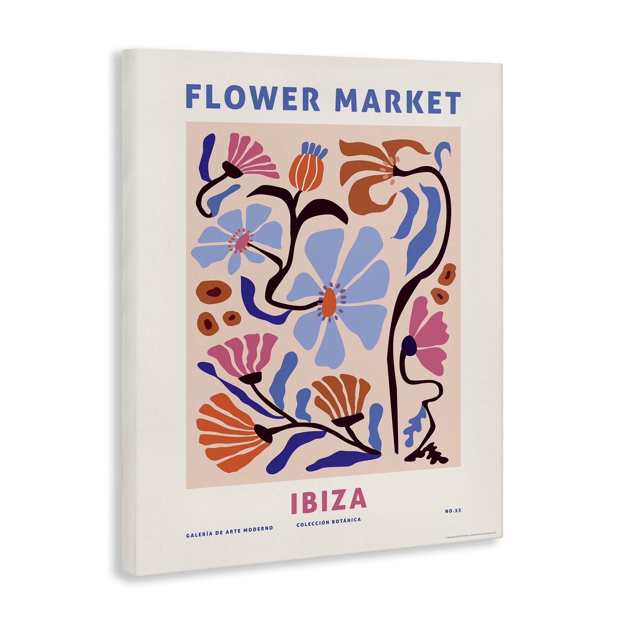 Stupell Industries Ibiza Flower Market Plants & Flowers Painting Wrapped Canvas Art Print Wall Art, 30 x 40