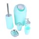 thumbnail image 1 of 6-piece bathroom accessory set, trash can, soap dish, tumbler, toothbrush holder, toilet brush, 1 of 4