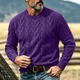 thumbnail image 6 of LYSMORA Men's Crew Neck Cable Knit Sweater Long Sleeve Pullover Top for Daily Commute Outdoor Walk Fall Winter Casual Outing, 6 of 6
