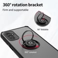thumbnail image 5 of TJS for Motorola Moto G Stylus 5G 2023 Phone Case, with Tempered Glass Screen Protector, 360 Degrees Rotating Metal Ring Magnetic Support Kickstand Cover for Moto G Stylus 5G 2023 (Black), 5 of 8