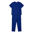 thumbnail image 5 of VBTAPA Scrub Set for Men Stretch Nursing Uniform Top & Jogger Pant Scrub Suit Medical Uniform with Pockets Blue M, 5 of 7