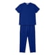 thumbnail image 4 of Ceisia Men's Solid Color Medical Scrubs Set V-Neck Short Sleeve Top Multi-Pocket Cargo Pants for Healthcare Workers Blue S Gifts, 4 of 8
