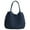 Blue, variant on Women Straw Tote Handbag Large Capacity Retro Straw Bag Ladies Summer Beach Bag Weaving Shoulder Bag (Black)