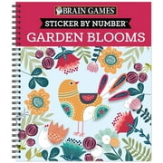 Brain Games - Sticker by Number Brain Games - Sticker by Number: Garden Blooms, (Spiral-Bound)