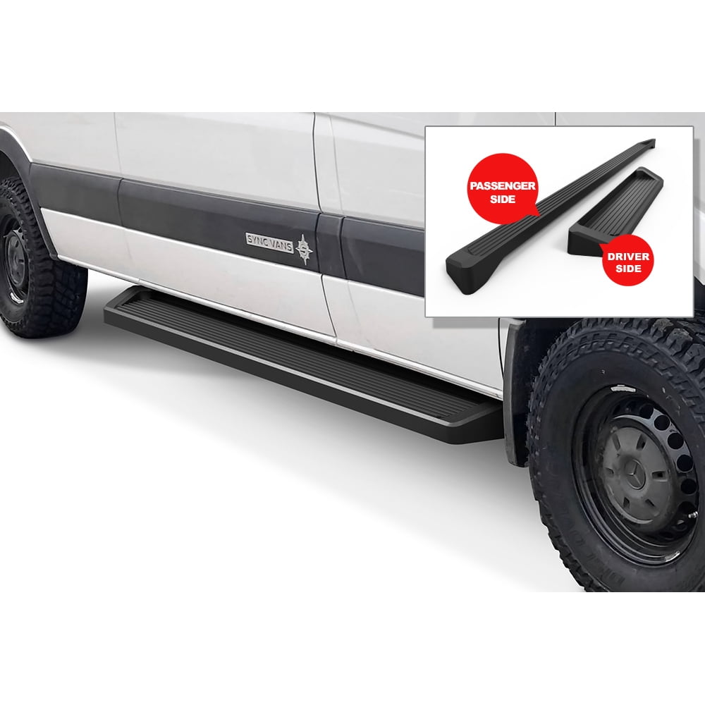 APS iBoard Running Boards 6inch Matte Black Compatible with Dodge