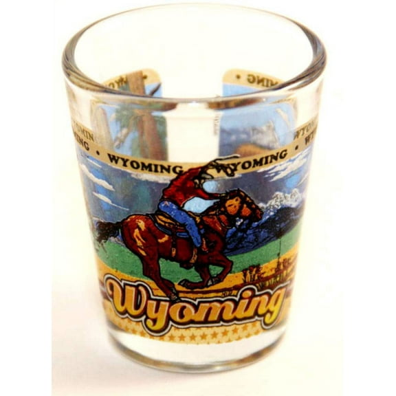 Wyoming State Wraparound Shot Glass