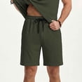thumbnail image 2 of EOYWHK Men Shorts Athletic with Pockets Elastic Waist Athletic Shorts for Men Soft Lightweight Breathable for Basketball Running Gym Active Army Green, Size L, 2 of 9