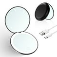 thumbnail image 1 of Dsseng Pocket Mirror  1X/10X Magnification LED Compact Travel Makeup Mirror with Light for Purse  2-Sided  Portable  Folding  Handheld  Small Lighted Mirror for Gift  Cyan, 1 of 7