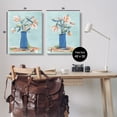 thumbnail image 4 of Stupell Industries Blue & Peach Flowers Plants & Flowers Painting Wrapped Canvas Art Print Wall Art, 24 x 30, Set of 2, 4 of 8