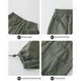 thumbnail image 6 of Boys Cargo Jogger Pants with Drawstring Waist | Comfortable Casual Loose Fit Trousers for Kids | Stylish Daily Wear for School, Play, Outings(Army Green,5-6 Years), 6 of 8